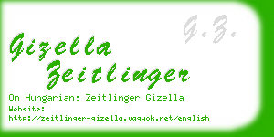 gizella zeitlinger business card